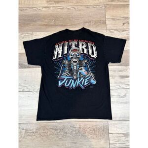 Nitro Junkie Drag Racing Men’s Black T-shirt Size L